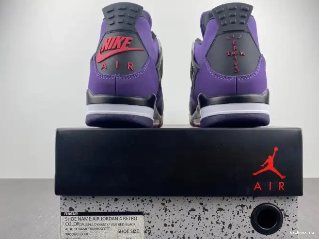 Rep MAX 766296 Scott Purple 4 Travis Retro Jordan LN4 and (Friends Family) 0414